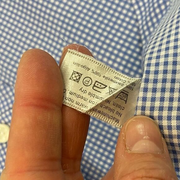 ETON of Sweden Contporary Fit Blue Casual Shirt 17 1/2 / 44 Micro Plaid Print - Picture 7 of 10